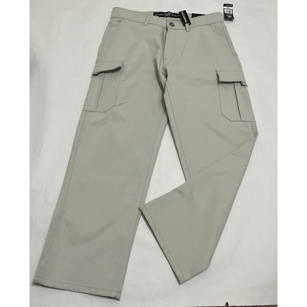 XRAY JEANS Men's Commuter Pants Utility Cargo Style Tan Size 34x30 New